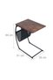C-shaped side table with newspaper rack - 4