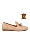 Women's Casual Shoes, Genuine Leather, Z563, Beige - 3