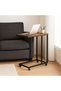 C-Shaped Side Table with Wheels - 2