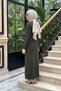 Blouse and Knit Skirt Set 705 Khaki - 3