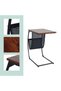 C-shaped side table with newspaper rack - 5