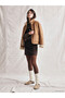 Women's Suede-Look Jacket with Plenty of Stitching - 2