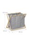 Grey Foldable Laundry Basket - 4