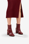 Vetta Women's Heeled Boots - Burgundy Crinkled - 6