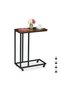 C-Shaped Side Table with Wheels