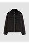 Trendy Picks from Kübra Butik: STANDARD Fit Plush Collar Men’s Coat with Yoke Detail - 6