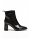 Women's Zip-Up Boots PC-56112 Black Glossy - 2