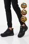 Men's Sneakers Core 020 Large Sizes Black-Black - 3