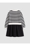 Trendy Picks from Kübra Butik: Girls' Dress with a Yoke Detail and Turned-Down Collar - 5
