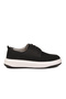 Men's Casual Shoes, Genuine Leather 272301, Black Nubuck-White - 2