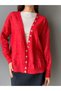 Button Detailed Oversize Cardigan - 7