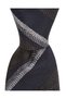 Navy Blue Wool-Silk Tie with Gray Stripes – 8 cm wide - 5