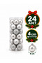 Christmas Tree Ornaments, Set of 24, 4 cm Christmas Balls, Christmas Decorations, New Year's Tree Balls - 4