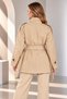 Women's Short Trench Coat with Belted Design, Mock Neck, Buttons, and Pockets—Stylish Jacket - 5