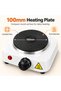 JX-500A Electric Hot Plate, 500W Portable Single Burner Stove, 100mm Heating Plate, Adjustable Temperature Control, Indicator Light, Overheat Protection, Compact Electric Cooker for Home and Dorm - 2