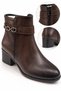 5715 Women's Casual Boots with 5 cm thick heels, stone embellishments, and a zip-up design - 4