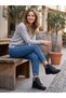 Women's black genuine leather orthopedic non-slip sole warm daily boots - 3