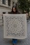 Ethnic Pattern Model Tasseled Shoulder Scarf 100X100 cm - 4