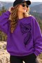 Owl and Feather-Printed Unisex Oversized Sweatshirt – Crew Neck Relaxed-Fit Casual Sweatshirt
