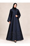 Premium Designer Double closh open Abaya with Unique Patterns – Black