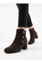 AC103-5 Genuine Suede Leather Comfortable Women's Zip-Up Boots - 3