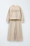 Girls' Beige Basic 3-Ply Cotton Two-Piece Set - 2