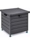 , Outdoor Storage Box - 200L, Metal | Movable Garden Storage Box with Wheels, Hydraulic Rod for Lid | Lockable, Heavy Duty Storage Box Outdoor for Patio, Garden, Balcony (Light Grey)