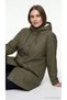 Plus-Size Women's Raincoat with Hood, Snap-Fastened Closures, Zipper, Flap, Zippered Pocket, Drawstrings, Matte Finish, Regular Fit, Transitional Carelisa Raincoat Zıp Otw Noos - 6