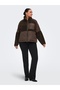 Plus-Size Women's Quilted Jacket with Mock Neck, Paneled Design with Plush Trim, Quilted Construction, Zippered Pocket, and Fabric Patchwork—Carohıo Quilt Mix Fleece Short Jacket - 2
