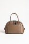 Luna Women's Mini Adjustable Strap, Zipper-Closure, Stylish Hand and Shoulder Bag in taupe color - 5