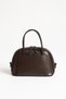Luna Women's Mini Adjustable Strap, Zipper-Closure, Stylish Hand and Shoulder Bag—Coffee