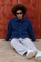 Men's Oversized Double-Pocketed Melton Trendy Navy Blue Jacket - 2