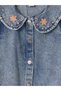 Trendy Picks from Kübra Butik: Baby Ruffle-Peter Pan collar embroidered Girls' Denim Dress - 5