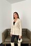 Beige Pocket Flap and Belted Jacket - 2