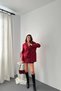 Burgundy blazer suede jacket - 3