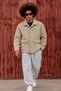 Men's Oversized Double-Pocketed Melton Trendy Beige Jacket - 4
