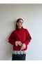 Knitted Sweater with Lace Sleeves and Lace Skirt - 4