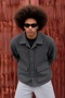 Men's Oversized Double-Pocketed Melton Trendy Charcoal Grey Jacket - 3