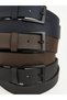 Trendy Picks from Kübra Butik: 3-Piece Leather-Look Men's Belt Set - 6