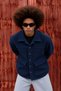 Men's Oversized Double-Pocketed Melton Trendy Navy Blue Jacket - 3