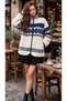 Women's Patterned Plush Jacket - 5