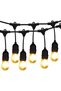 Outdoor String Lights 36FT with 12Pcs E27 Sockets Warm White 2700K