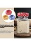 6 PCS Multicolor Cookware Cloth Covers, Reusable Elastic Sourdough Starter Lids, Breathable Fermenta - 6
