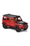 Brabus G Pull-Back Model Car Jeep with Opening Doors, Die-Cast Metal, Sound and Lights, 1:24 Scale, Burgundy