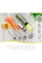 Stainless Steel Vegetable Drill,Fruit Corer and Veggie Spiralizer,Rotating Core Remover Tool for App - 2