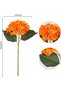 6Pcs Silk Hydrangea Artificial Flowers Realistic Hydrangea Halloween Fall Flowers Bouquet for Weddin - 7