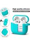 غطاء سيليكون ناعم لسماعات AirPods 5 و AirPods 4 - لون أزرق مخضر - 6
