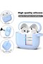 غطاء سيليكون ناعم لسماعات AirPods 5 و AirPods 4 - أزرق سماوي - 6