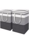 2-Pack Large Laundry Basket,Freestanding＆Waterproof Laundry Hamper, Collapsible Tall Clothes Hamper