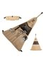 Camping Tableware Organizer, Triangle Oxford Cloth Hanging Pouch, 59x50cm